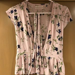 Pink floral crop top from Urban Outfitters!